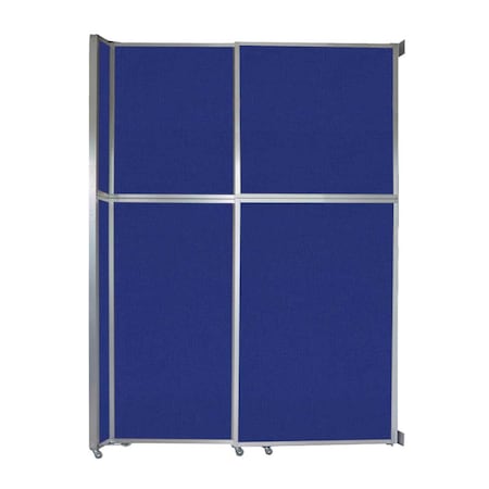 Versare Operable Wall Sliding Room Divider 6'10" x 10'3/4" Royal Blue Fabric 1072205-1